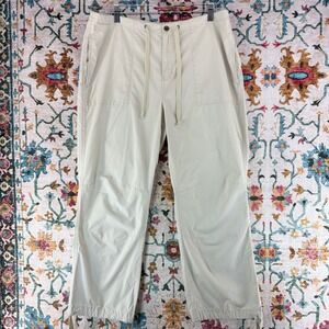 Calvin Klein Jeans Womens Beige Drawstring Cargo Utility Pants Size XL Tan